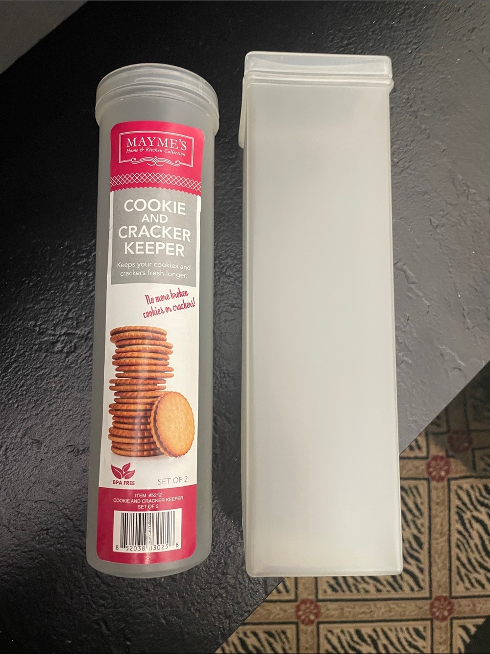 Mayme's Cookie and Cracker Keeper - Clear Plastic Set